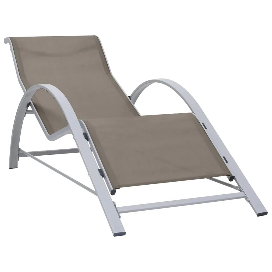 Chaises longues lot de 2 avec table aluminium noir - 29