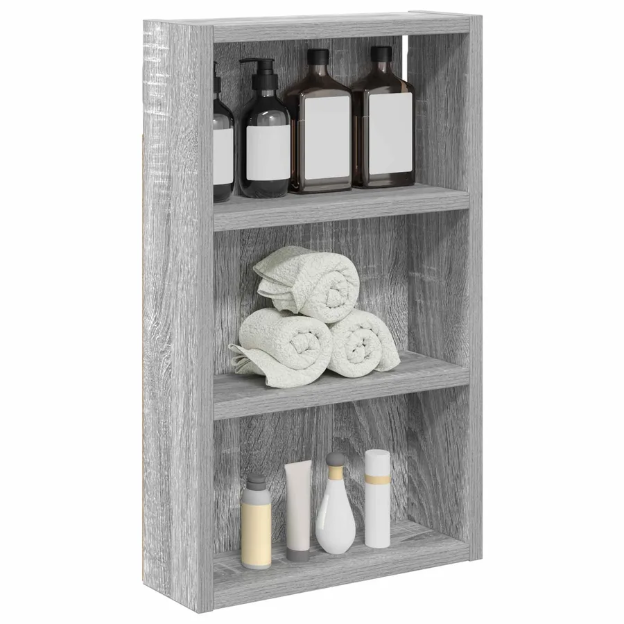 Armoire murale de salle de bain Gris Sonoma 30 x 10 x 50 cm - 3
