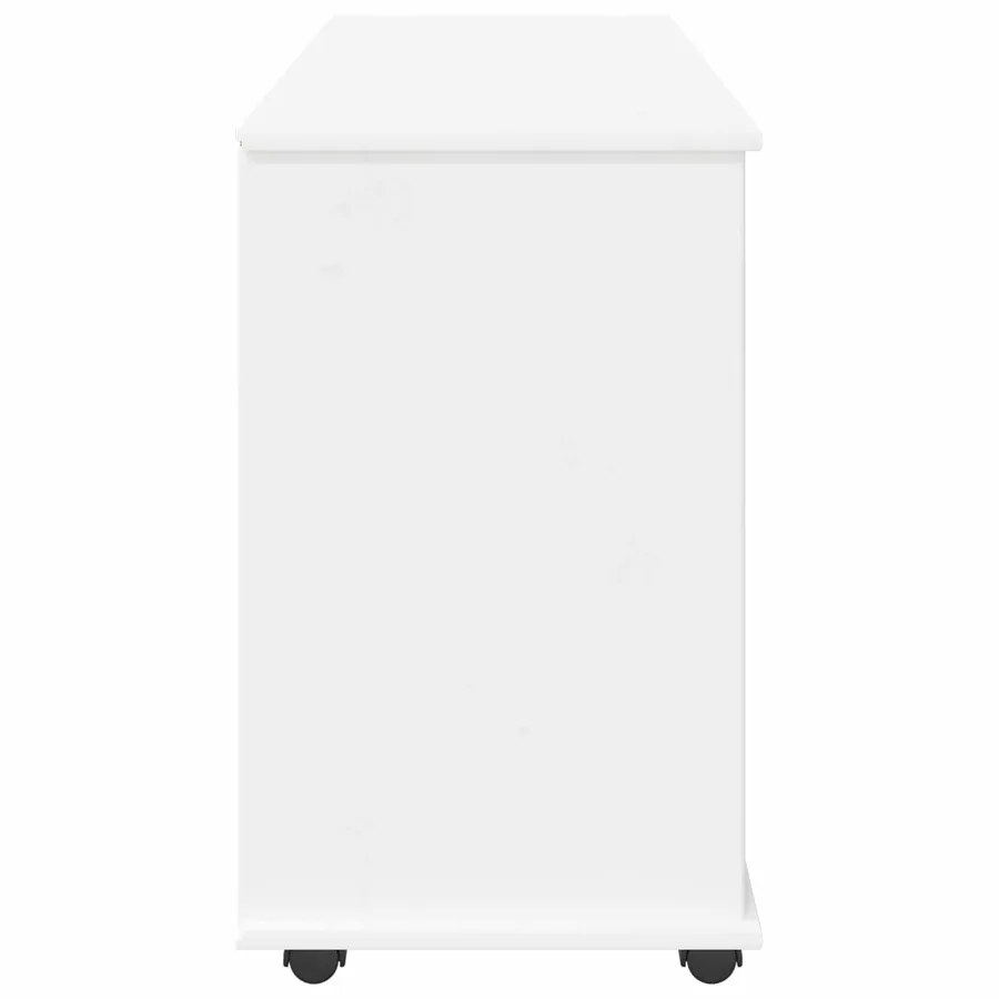 Cabinet roulant Blanc 100 x 39 x 65,5 cm Bois de Pin Massif - 6