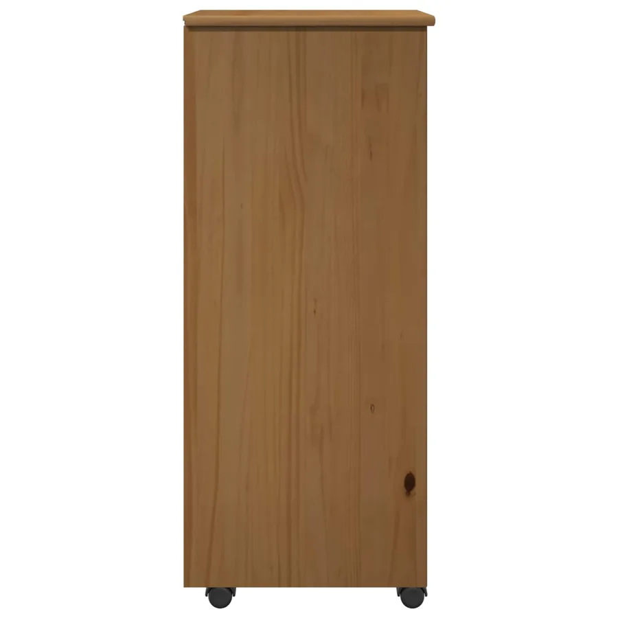 Cabinet roulant avec roue Marron miel 34 x 39 x 93,5 cm - 6
