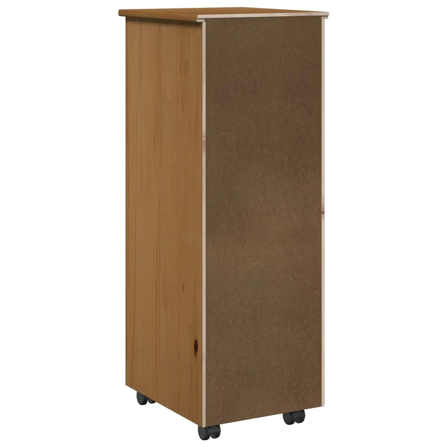 Cabinet roulant avec roue Marron miel 34 x 39 x 93,5 cm - 7