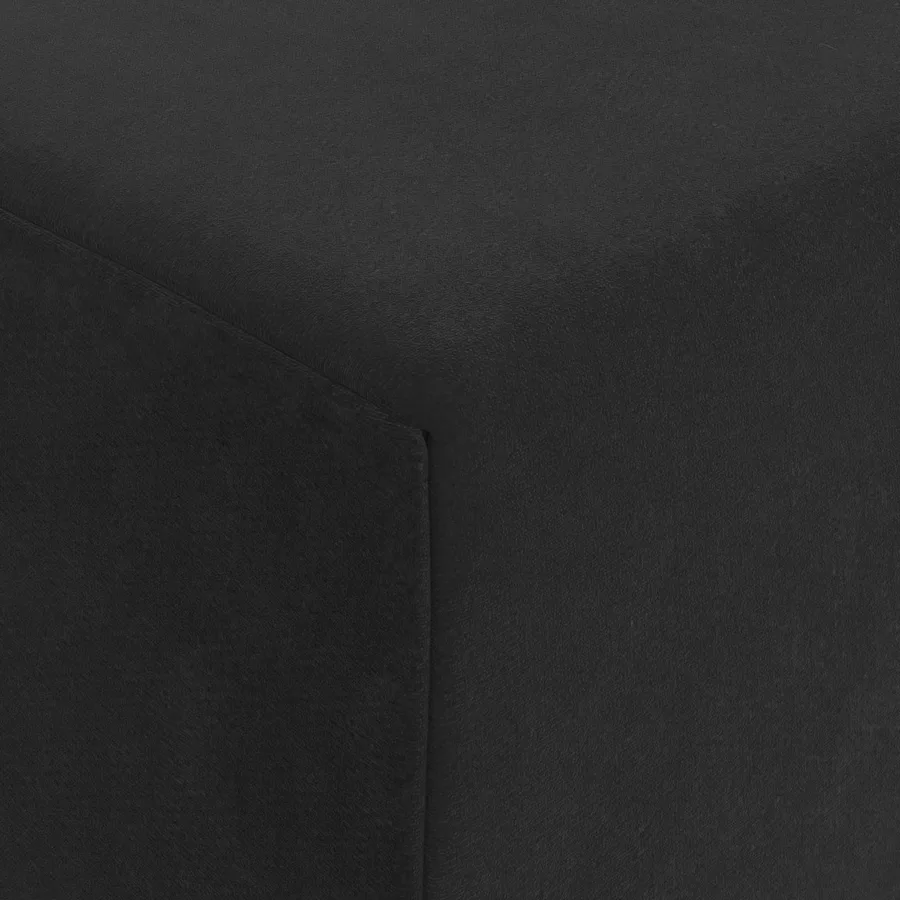 Canapé-lit pliable Noir 200 x 70 x 15 cm Velours - 6