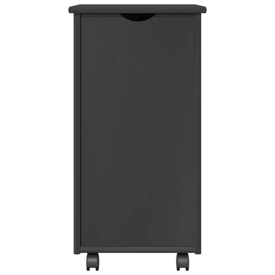 Cabinet roulant Gris 34 x 39 x 65,5 cm Bois de Pin Massif - 5
