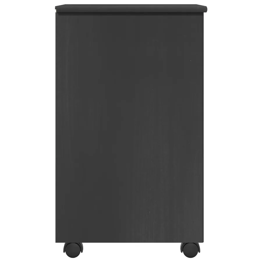 Cabinet roulant Gris 34 x 39 x 65,5 cm Bois de Pin Massif - 6