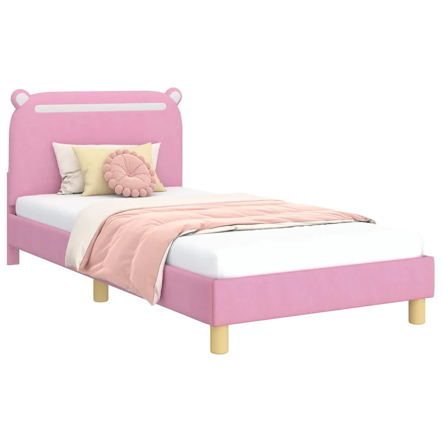 Cadre de lit pour enfants avec tête de lit Rose 90 x 190 cm - 2