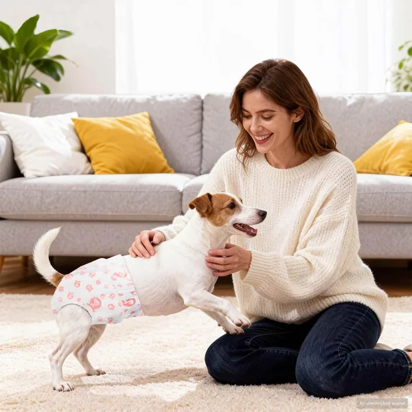 Couche jetable pour chienne 30 pcs Blanc S
