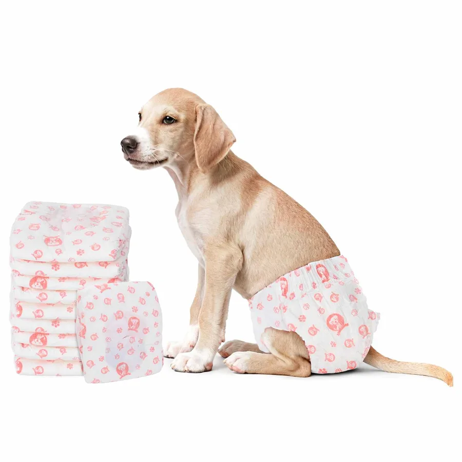 Couche jetable pour chienne 30 pcs Blanc S - 3