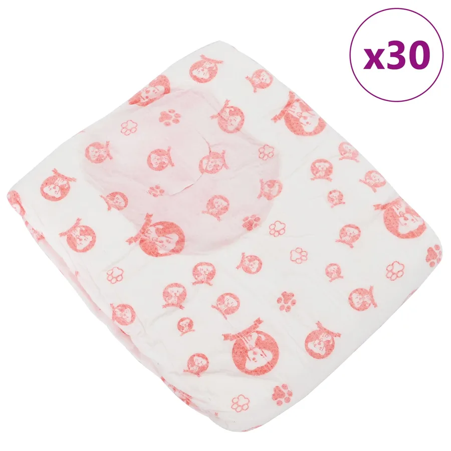 Couche jetable pour chienne 30 pcs Blanc S - 4