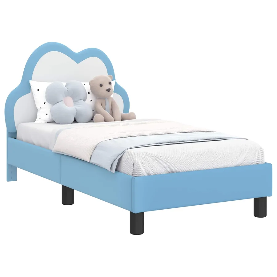 Cadre de lit pour tout-petit avec tête de lit Bleu 70 x 140 cm - 2