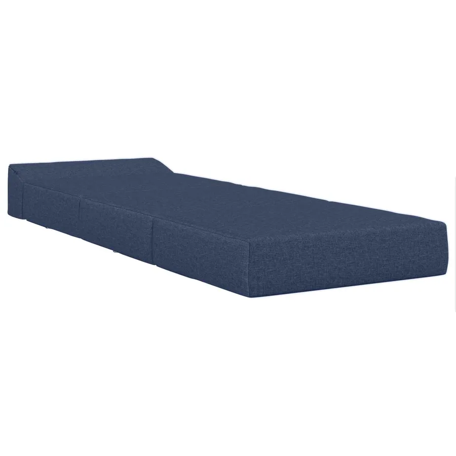 Canapé-lit pliable Bleu 200 x 70 x 15 cm Tissu - 3