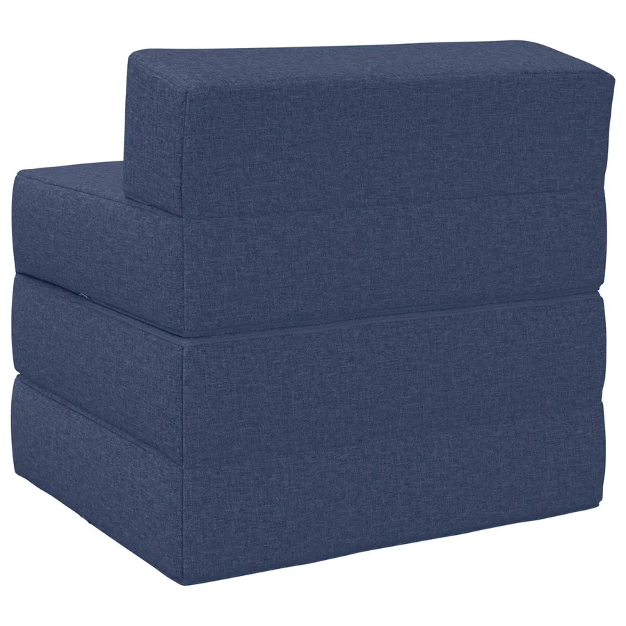 Canapé-lit pliable Bleu 200 x 70 x 15 cm Tissu - 5