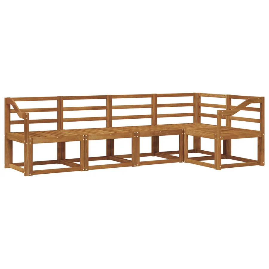 Ensemble de canapés d'extérieur 5 pcs Naturel - 2