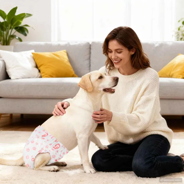 Couche jetable pour chienne 30 pcs Blanc M