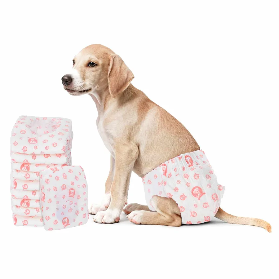 Couche jetable pour chienne 30 pcs Blanc M - 3