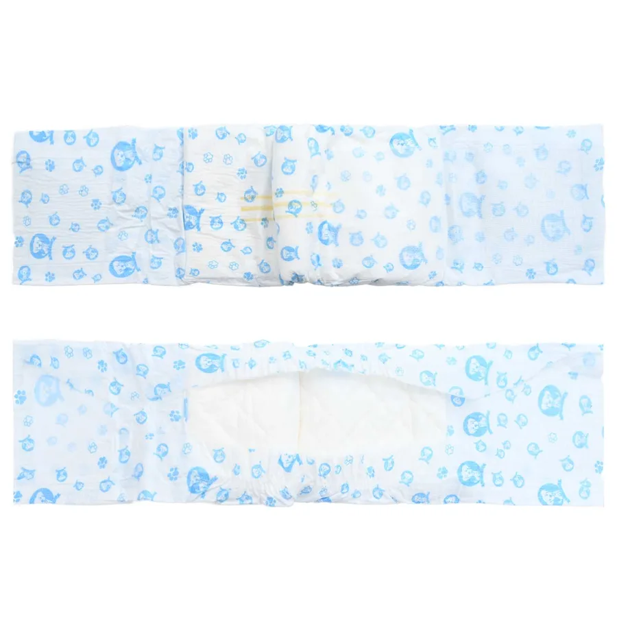 Protection Hygiénique Jetable pour Chien Mâle 30 pcs Blanc M - 6