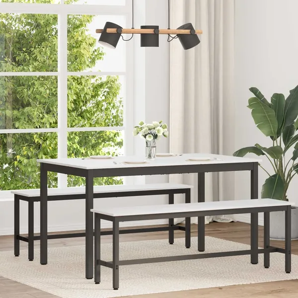 Table de salle à manger / Table de repas Blanc 140 x 80 x 75 cm