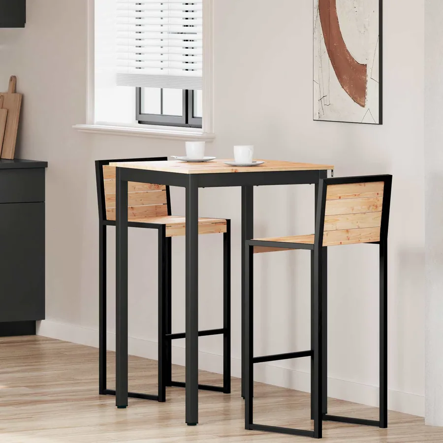 Table de bar Naturel 70 x 70 x 105 cm Bois de pin massif