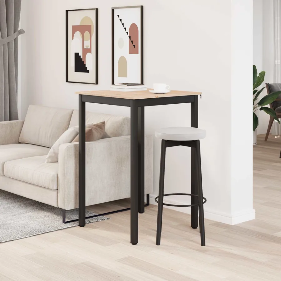 Table de bar Naturel 70 x 70 x 105 cm Bois de pin massif - 4