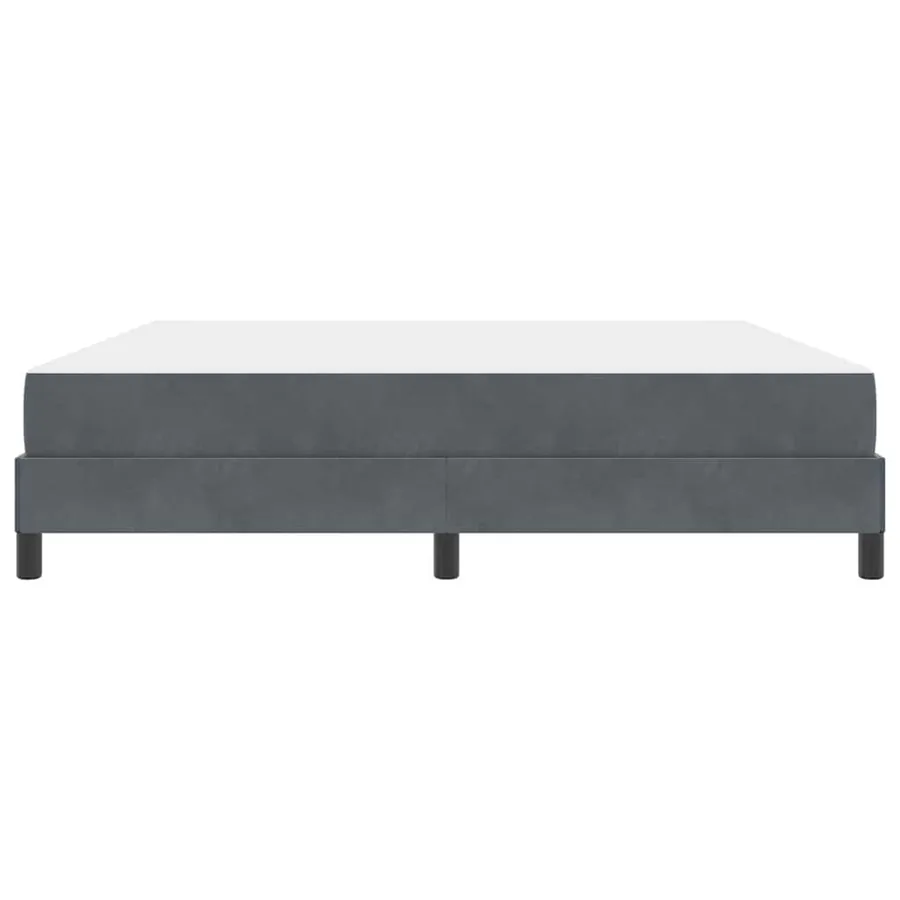 Lit à ressorts avec matelas Gris foncé 180 x 210 cm tissu - 5