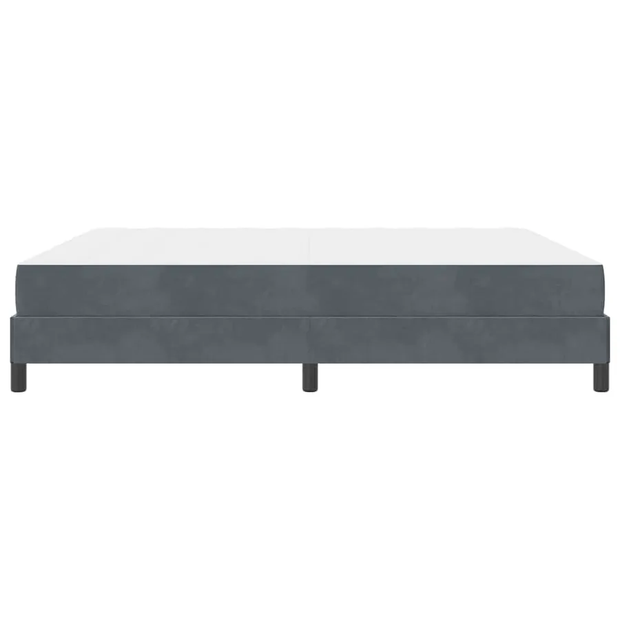 Lit à ressorts avec matelas Gris foncé 180 x 210 cm tissu - 6