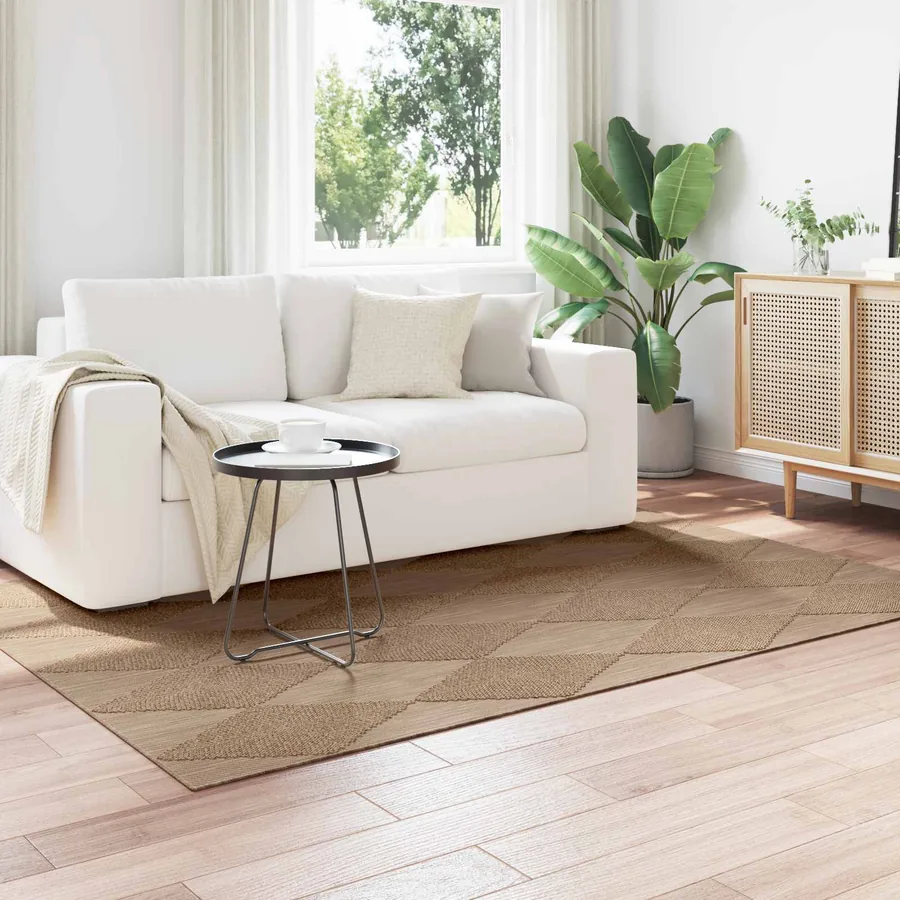 Tapis de surface AGIRA Naturel 200 x 140 cm Polyester