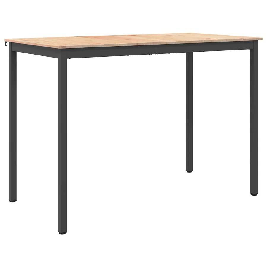 Table de bar Naturel 150 x 80 x 105 cm Bois de pin massif - 2