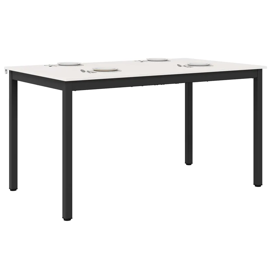 Table de salle à manger / Table de repas Blanc 150 x 90 x 75 cm - 3
