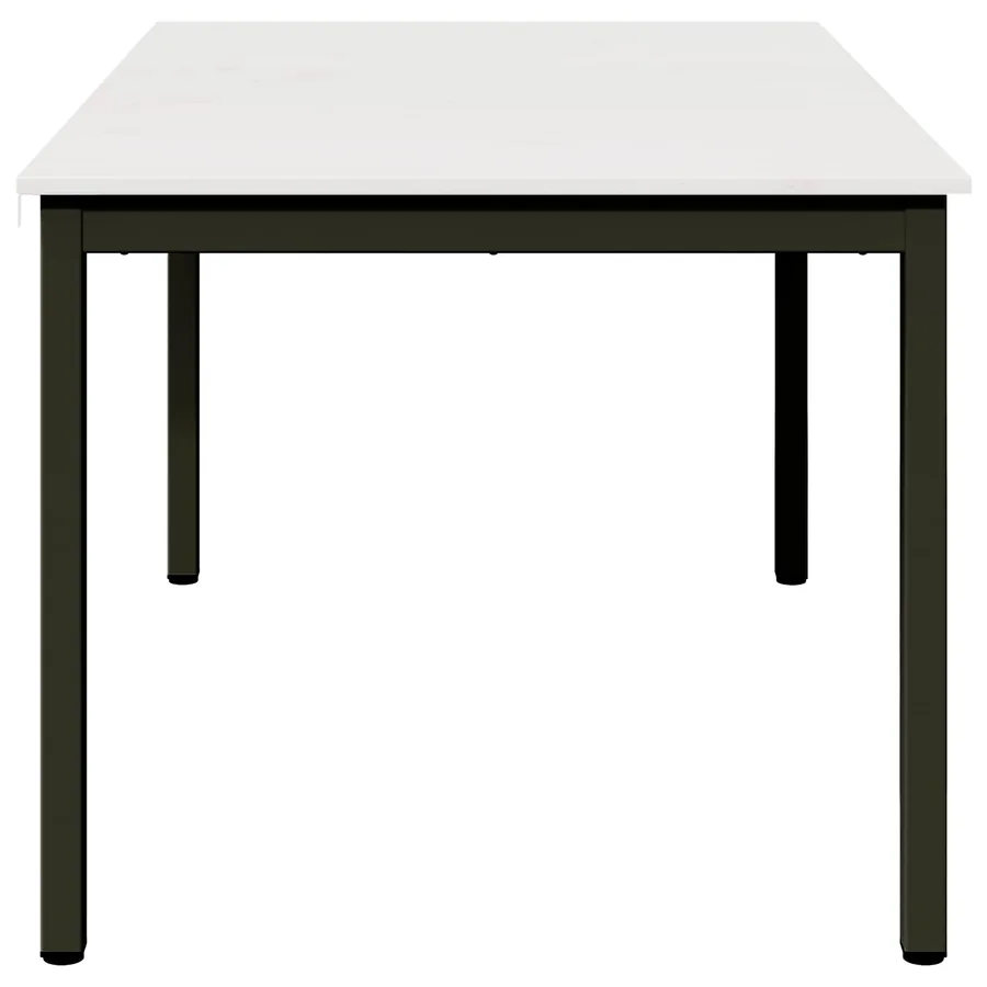Table de salle à manger / Table de repas Blanc 150 x 90 x 75 cm - 6