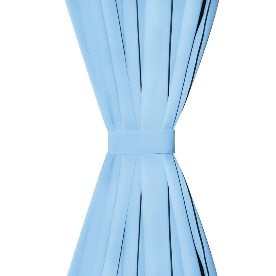 Rideau avec œillets métalliques 2 pcs 135 x 175 cm Turquoise - 3