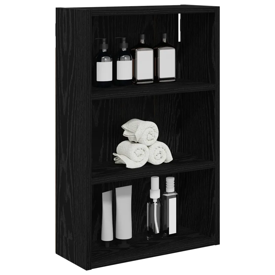 Armoire murale de salle de bain Chêne Noir 40 x 16 x 62,5 cm - 3