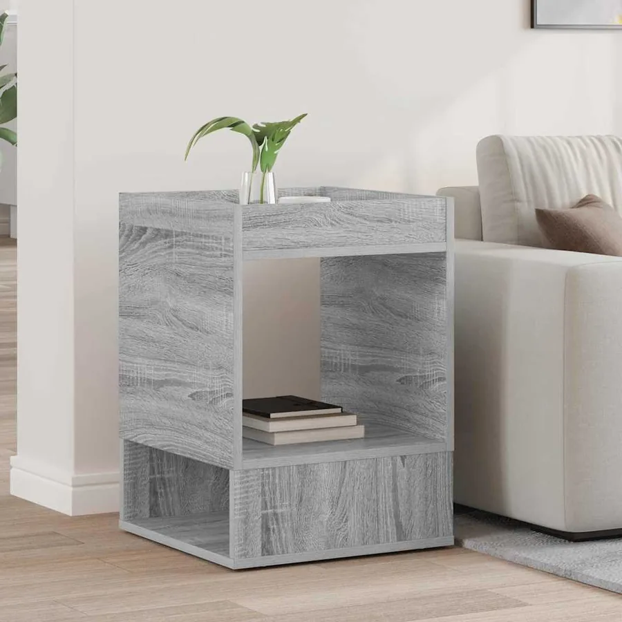 Table d'appoint Gris Sonoma 40 x 40 x 56 cm Bois d'ingénierie
