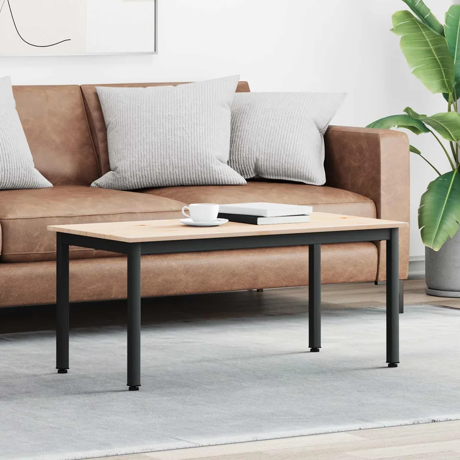 Table basse Naturel 100 x 50 x 45 cm Bois de pin massif