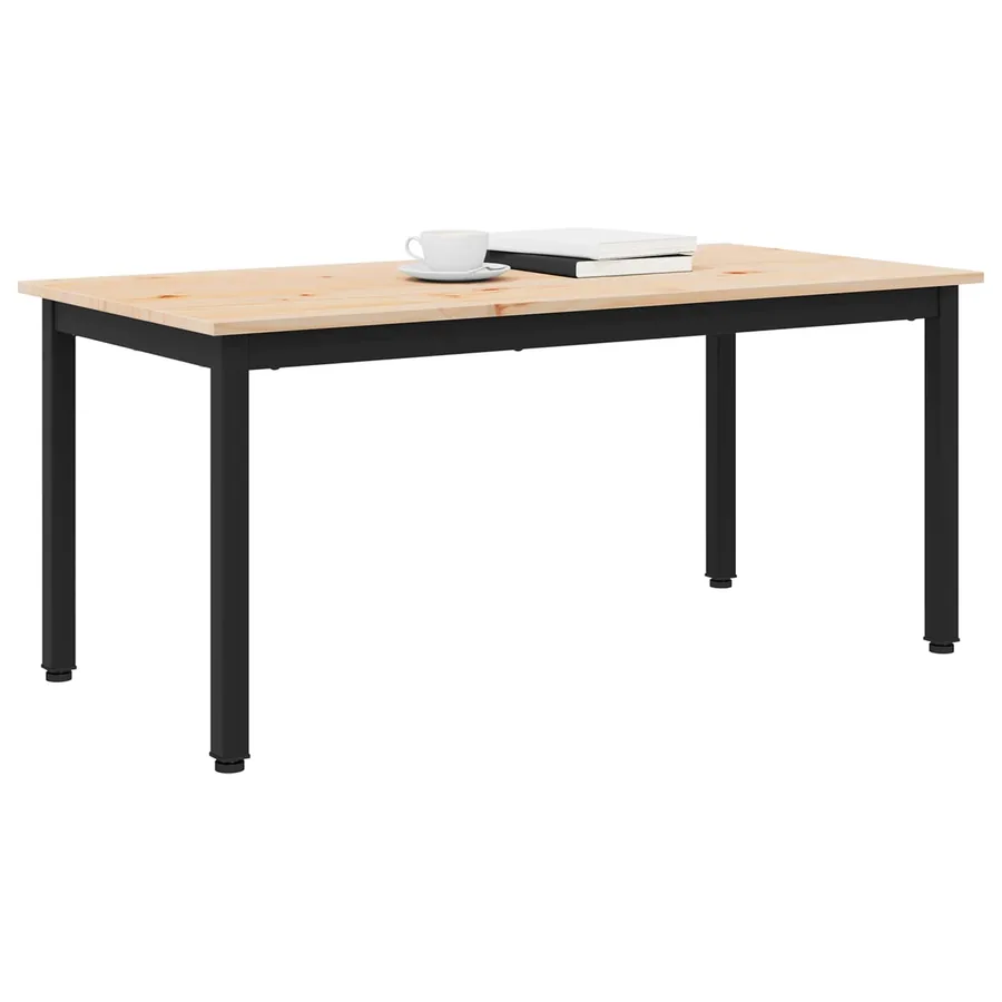 Table basse Naturel 100 x 50 x 45 cm Bois de pin massif - 3