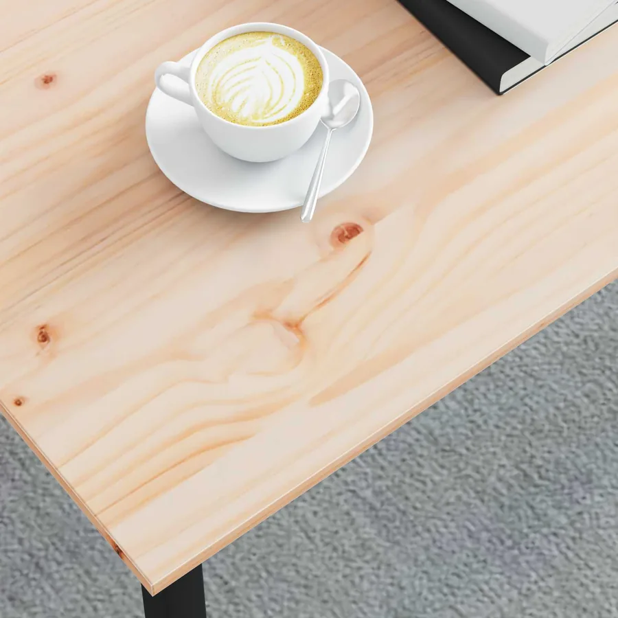 Table basse Naturel 100 x 50 x 45 cm Bois de pin massif - 4