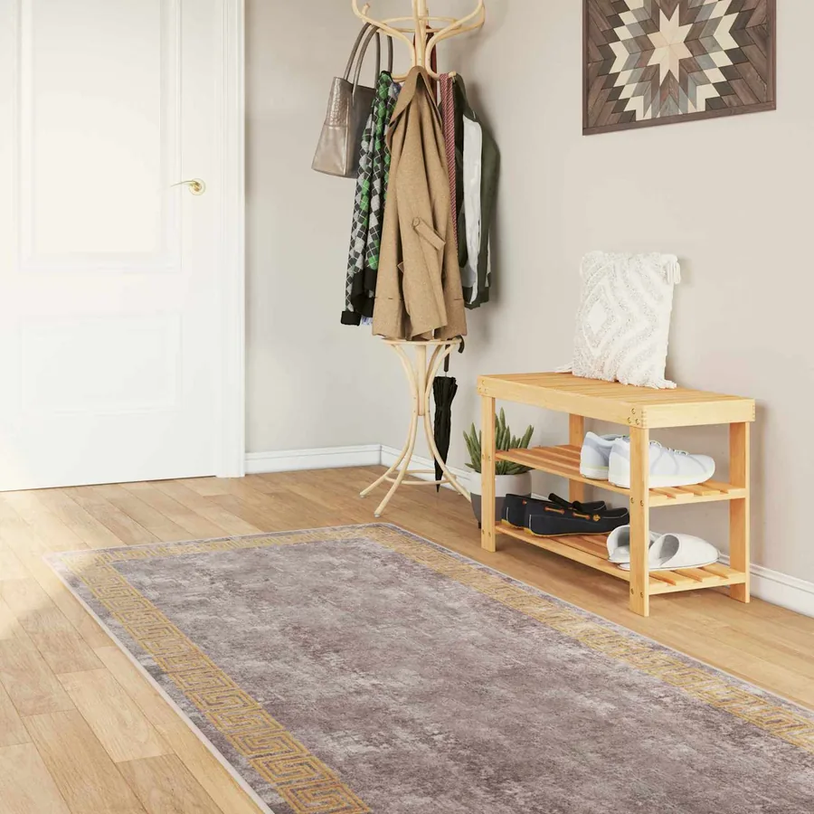 Coureur de Tapis MARSA Gris 100 x 300 cm Polyester et PVC