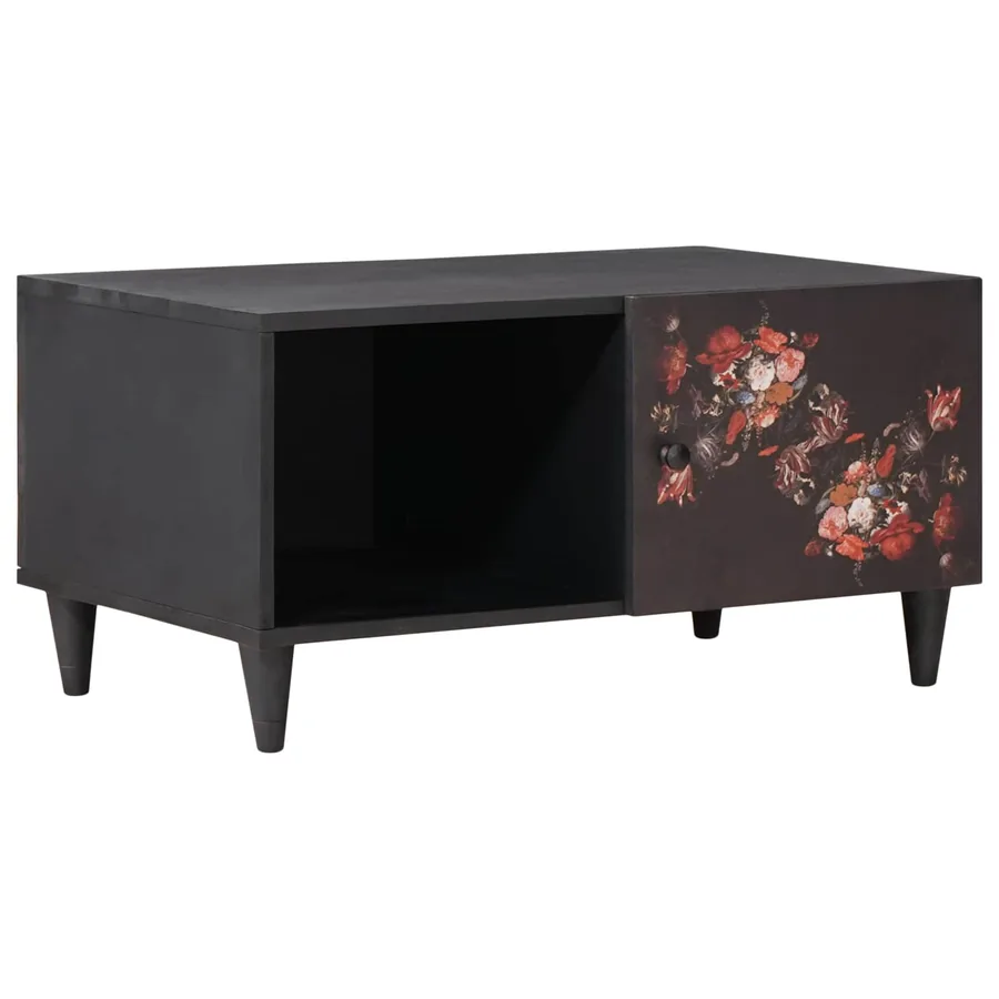 Table basse Multicolore 80 x 50 x 40 cm Bois de mangue massif