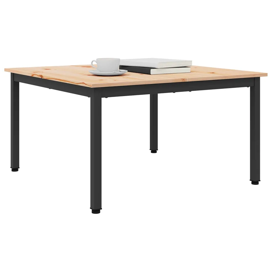 Table basse Naturel 80 x 80 x 45 cm Bois de pin massif - 3