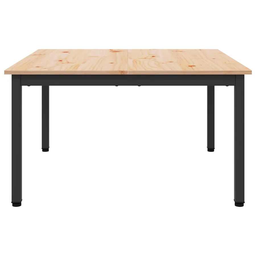 Table basse Naturel 80 x 80 x 45 cm Bois de pin massif - 5