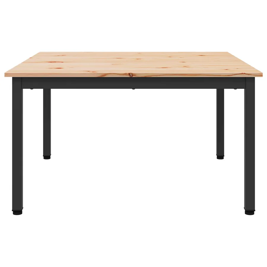 Table basse Naturel 80 x 80 x 45 cm Bois de pin massif - 6