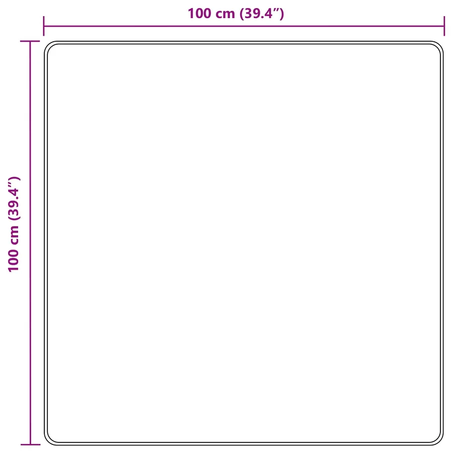 Coureur de Tapis MARSA Noir 100 x 100 cm Polyester et PVC - 7