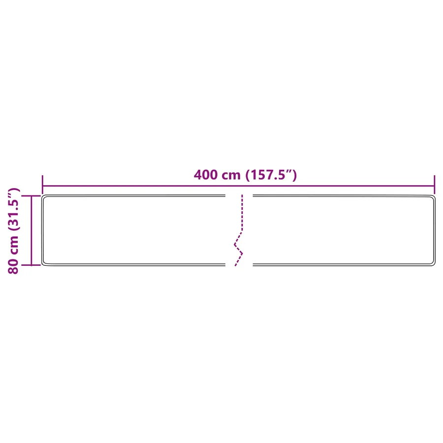 Coureur de Tapis MARSA Crème 80 x 400 cm Polyester et PVC - 7