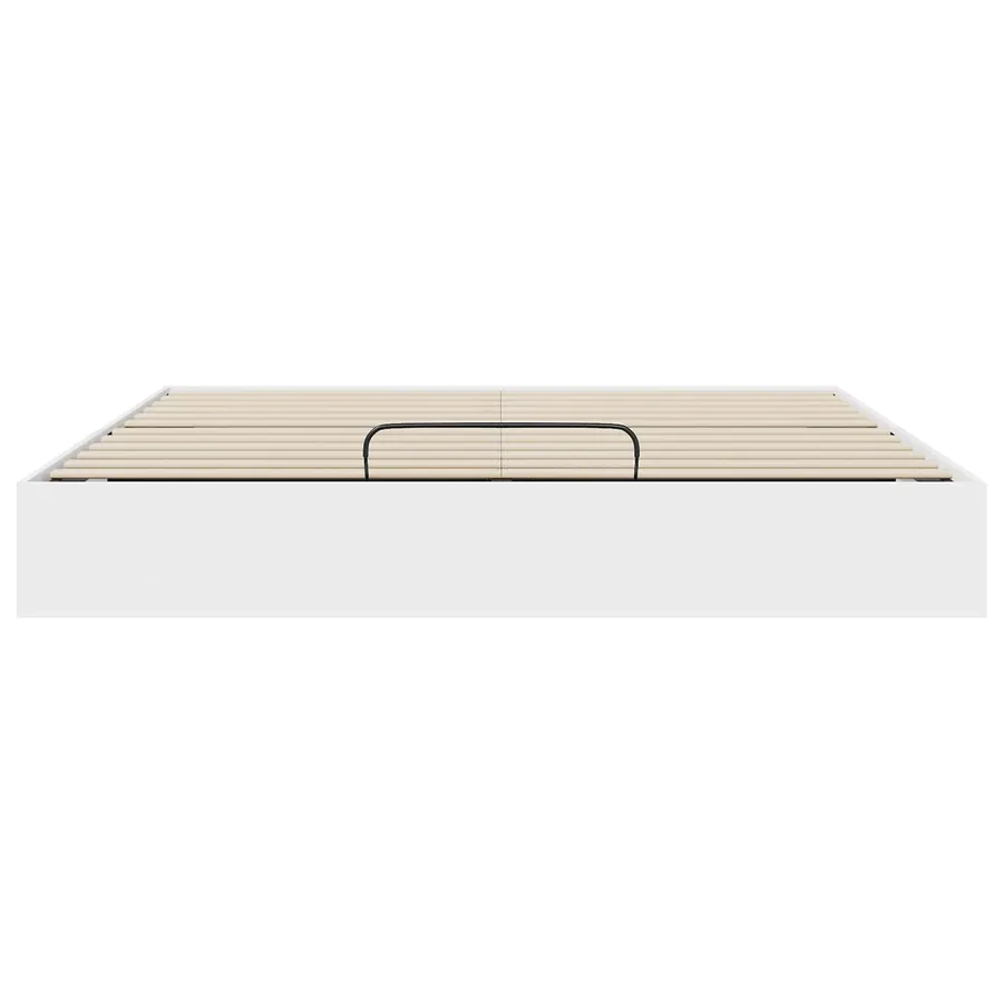 Cadre de lit ottoman Blanc 203 x 180 x 25 cm Bois d’ingénierie - 5