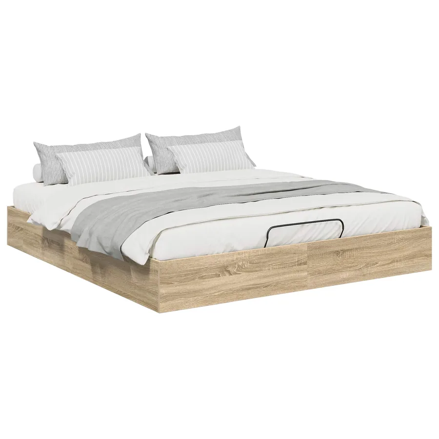 Cadre de lit ottoman Chêne Sonoma 203 x 180 x 25 cm - 3