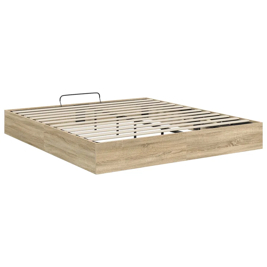 Cadre de lit ottoman Chêne Sonoma 203 x 180 x 25 cm - 7