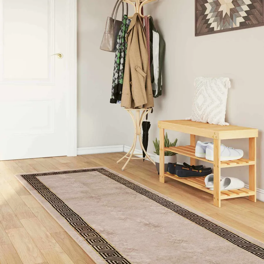 Coureur de Tapis MARSA Noir 100 x 450 cm Polyester et PVC