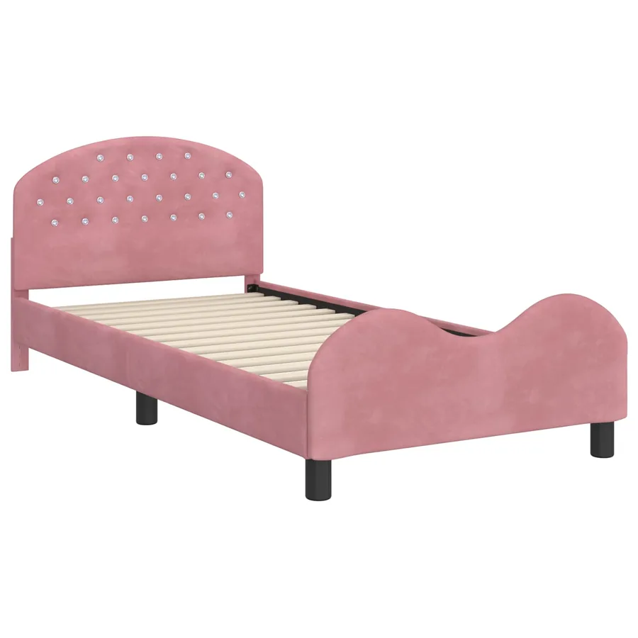 Cadre de lit pour enfants avec tête de lit Rose 90 x 200 cm - 4