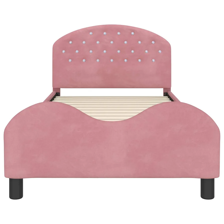 Cadre de lit pour enfants avec tête de lit Rose 90 x 200 cm - 5