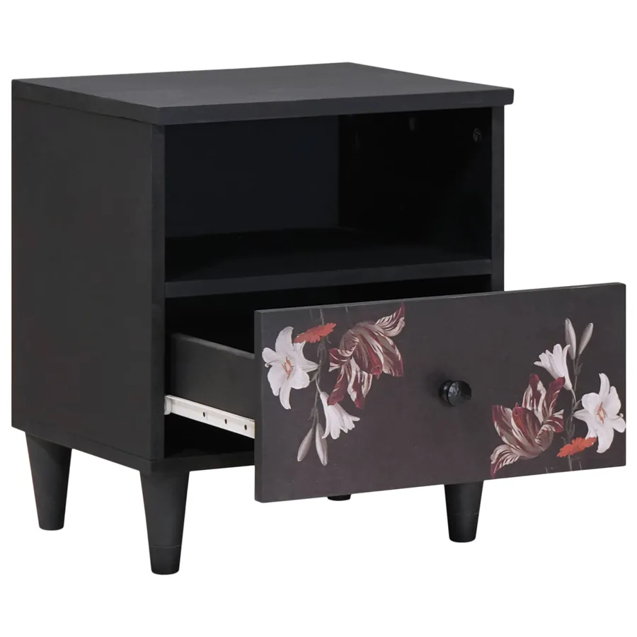 Table de chevet Marron 40 x 33 x 46 cm Bois de mangue massif - 2