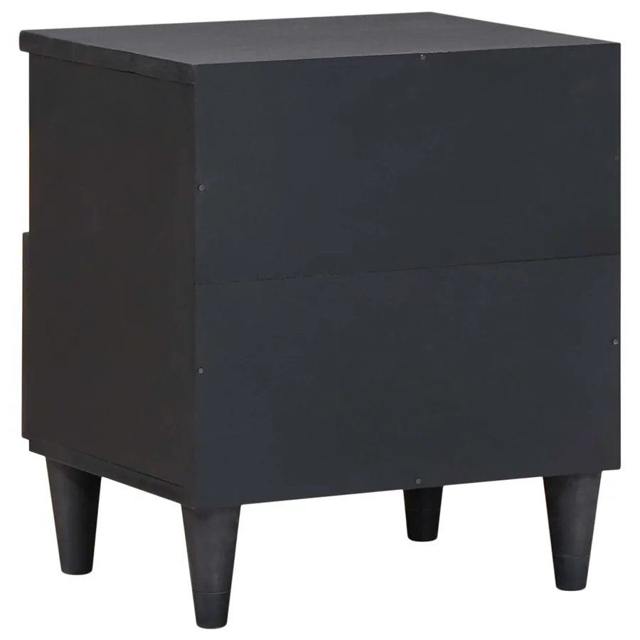 Table de chevet Marron 40 x 33 x 46 cm Bois de mangue massif - 5
