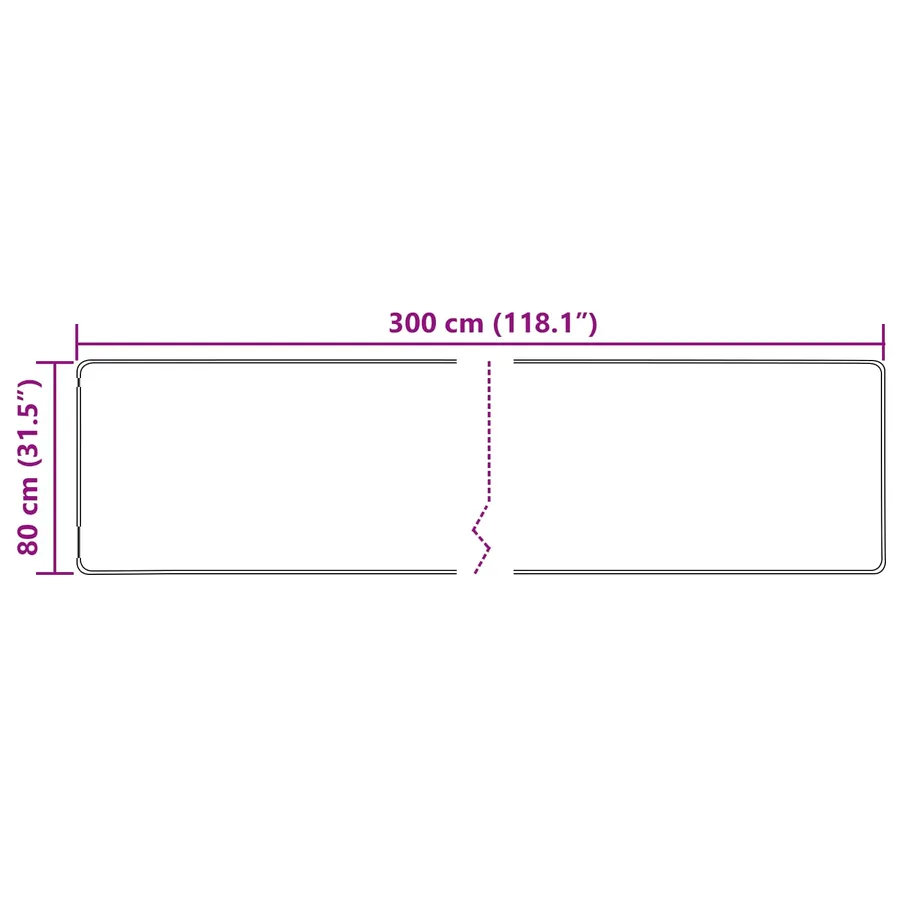 Coureur de Tapis MARSA Sable 80 x 300 cm Polyester et PVC - 7